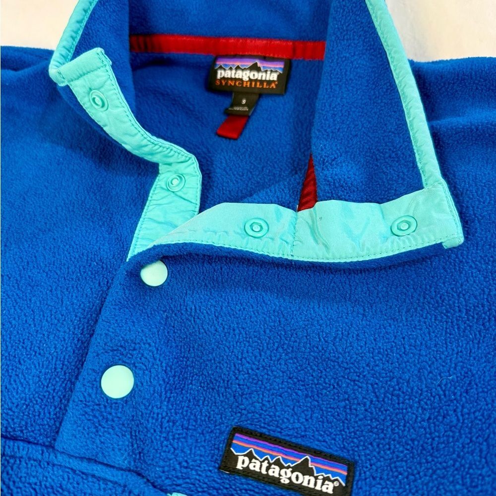 Patagonia Women’s Blue Synchilla T-Snap Fleece | S - Picture 3 of 5